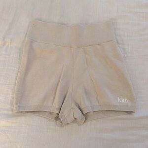 Kith Tan Athletic Shorts with High Waistband and Stretchy Fit